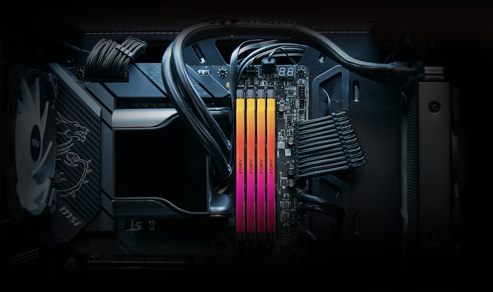 Image du produit Kingston DDR5 64GB PC 6000 CL32 KIT (2x32GB)FURY RenRGB XMP retail (2 x 32GB, 6000 MHz, RAM DDR5, DIMM)