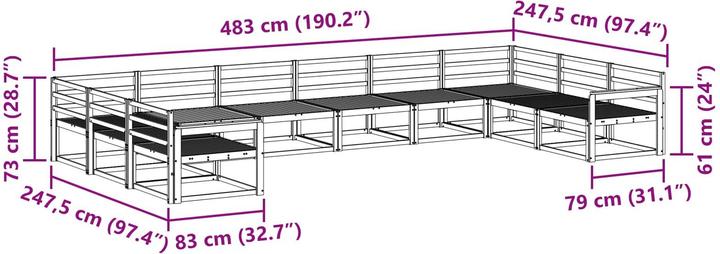 Produktbild vidaXL Outdoor-Sofa