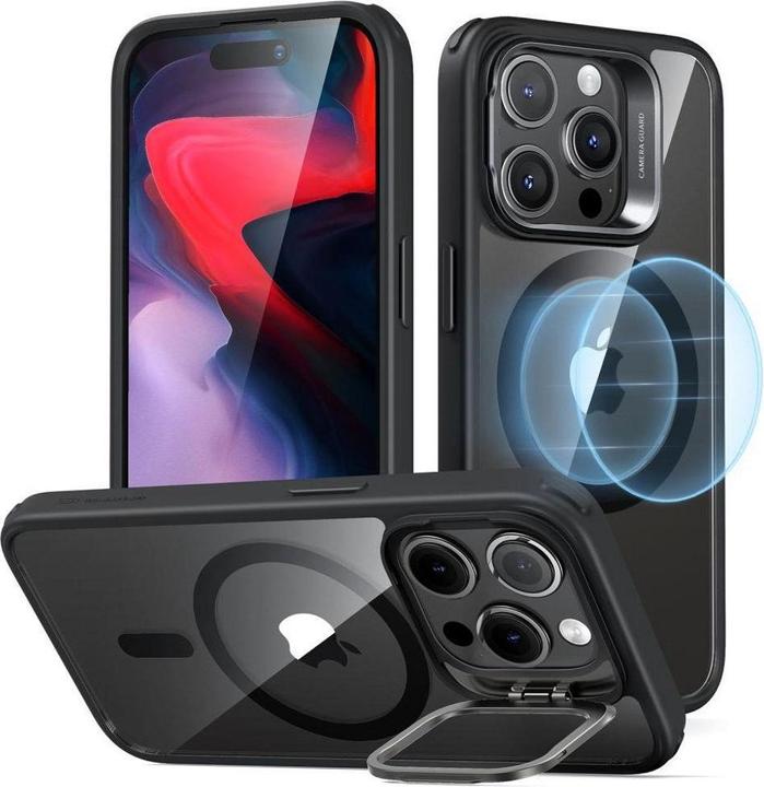 Produktbild ESR Classic Kickstand Halolock Magsafe Iphone 15 Pro Clear/Black (Apple iPhone 15 Pro)