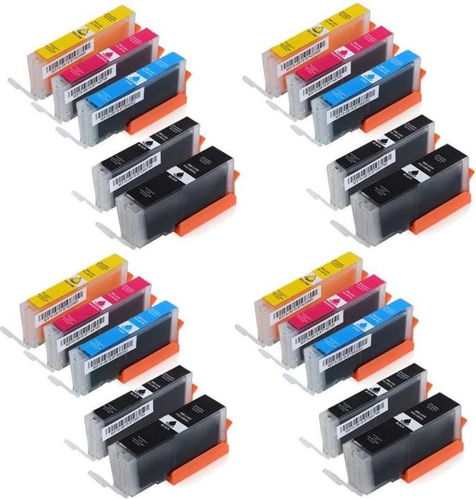 Image du produit Hermex Cartouches d'encre compatibles Canon Pixma TR7520 (M, Y, PGBK, C, CF)