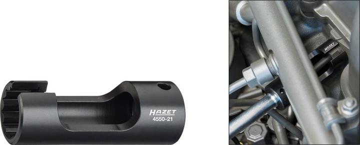 Actual product image HAZET Injection pipe spanner 4550-21 - Square hollow 12.5 mm (1/2 in.) - External- (21 mm)
