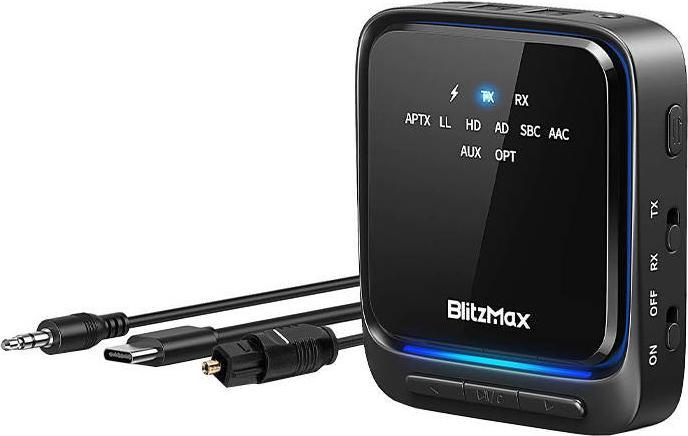 Actual product image BlitzWolf Bluetooth 5.2 Transmitter / Receiver BlitzMax BT06, aptX