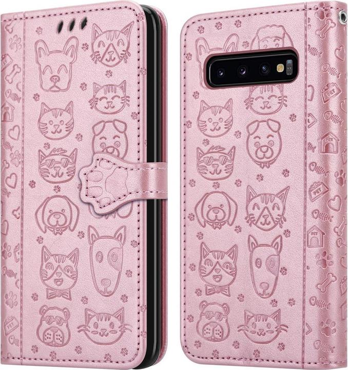 Produktbild Cadorabo Book Hunde & Katzen Cover (Samsung Galaxy S10)
