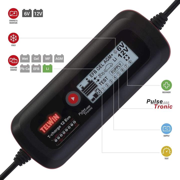 Actual product image Telwin T-Charge 12 Evo (12V, 4 A)