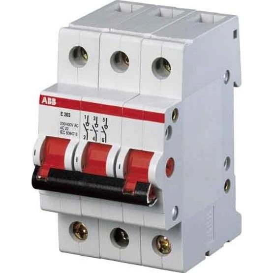 ABB, Verteilerschrank Zubehör, STOTZ-KONTAKT Ausschalter E 203/63G 3polig 63A grau