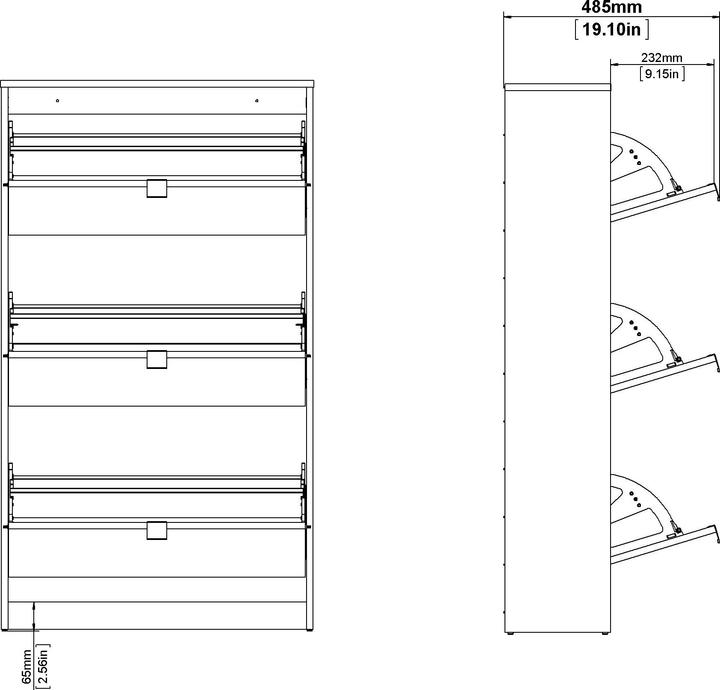 Produktbild Tvilum Schuhschrank Shane (71 x 25 x 124 cm)