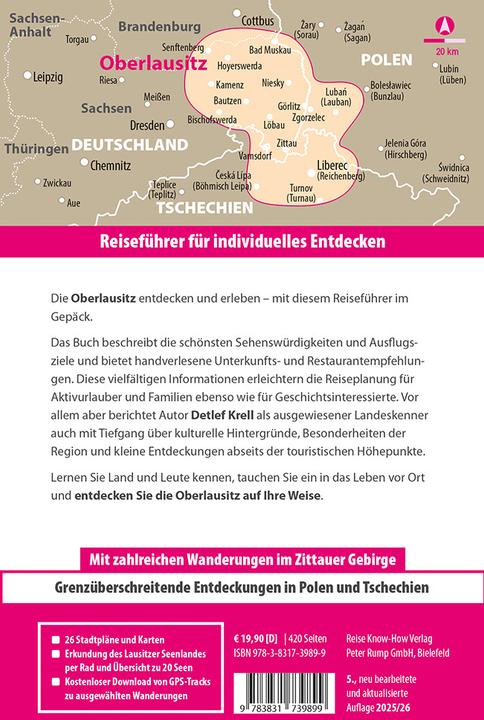 Image du produit Guide de voyage Oberlausitz, Lausitzer Seenland avec Zittauer Gebirge (Allemand, Detlef Krell, 2025)