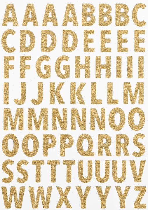 Produktbild Hobby Fun Glitzer-Sticker "Buchstaben"