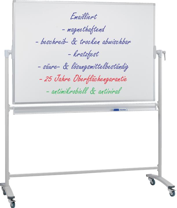 Produktbild Franken Whiteboard Mobil mit Drehfunktion Stahl (120 x 120 cm)