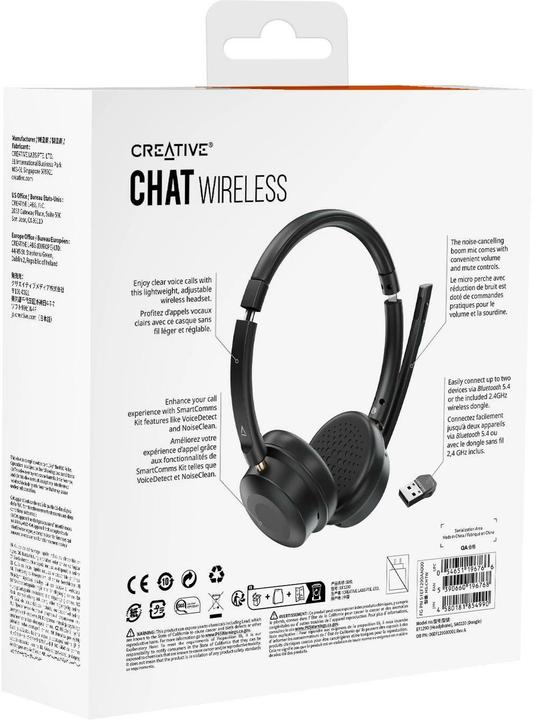 Actual product image Creative On-Ear-Headset Chat Wireless (Cable, Wireless, USB-C)