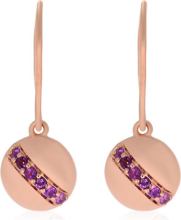 Immagine prodotto Xen Orecchini con 12 ametiste di circa 0,26 ct. placcati in oro rosa (Argento 925)