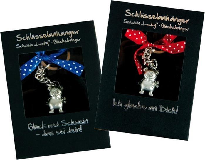 Actual product image small foot Keyring set, lucky pig, 2x6 pcs.