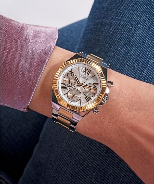 Produktbild Guess P SLV CS W/ P GLD TOP PART / SUN SLV MF DL / BR/P SLV & GLD BRCT Armbanduhr (Analoguhr, 38 mm)