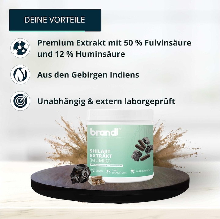 Produktbild Brandl Shilajit Extrakt (1 Stück, Kapseln, 80 g)