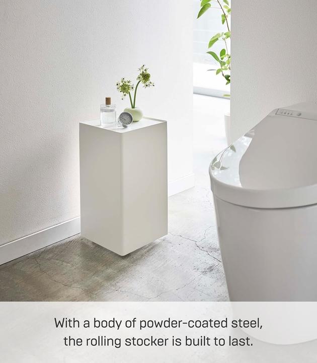 Actual product image Yamazaki Toilet roll storage with rolls TOWER