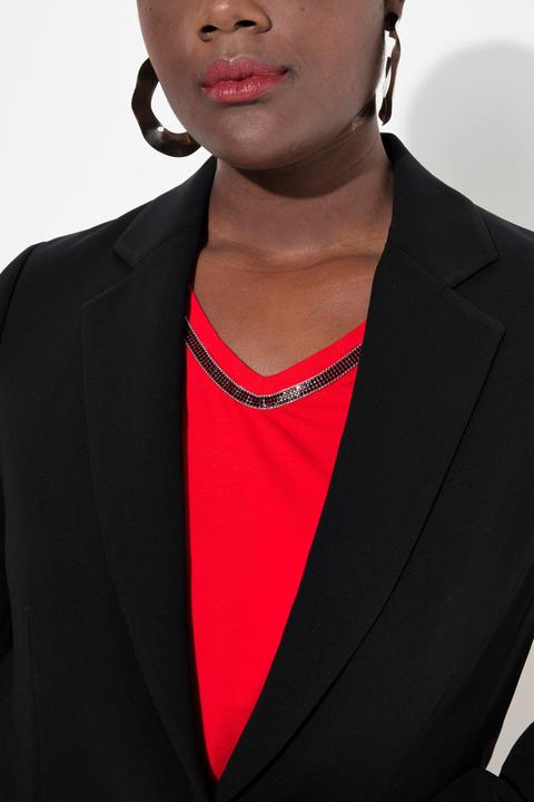 Produktbild Ulla Popken Blazer, Acetat, Reverskragen, Knopfverschluss (52)