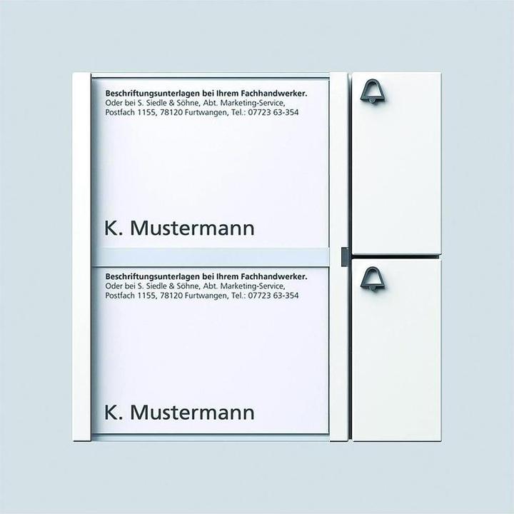 Actual product image Siedle Keypad module 2 keys TM 612-2 W 200035517-00