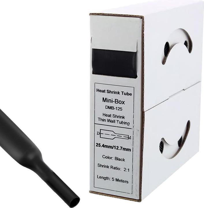 Image du produit Offgridtec 5m de gaine thermorétractable 25,4mm>12,7mm noir (1 x)