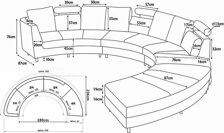 Produktbild Beliani Rotunde (Wohnlandschaft)