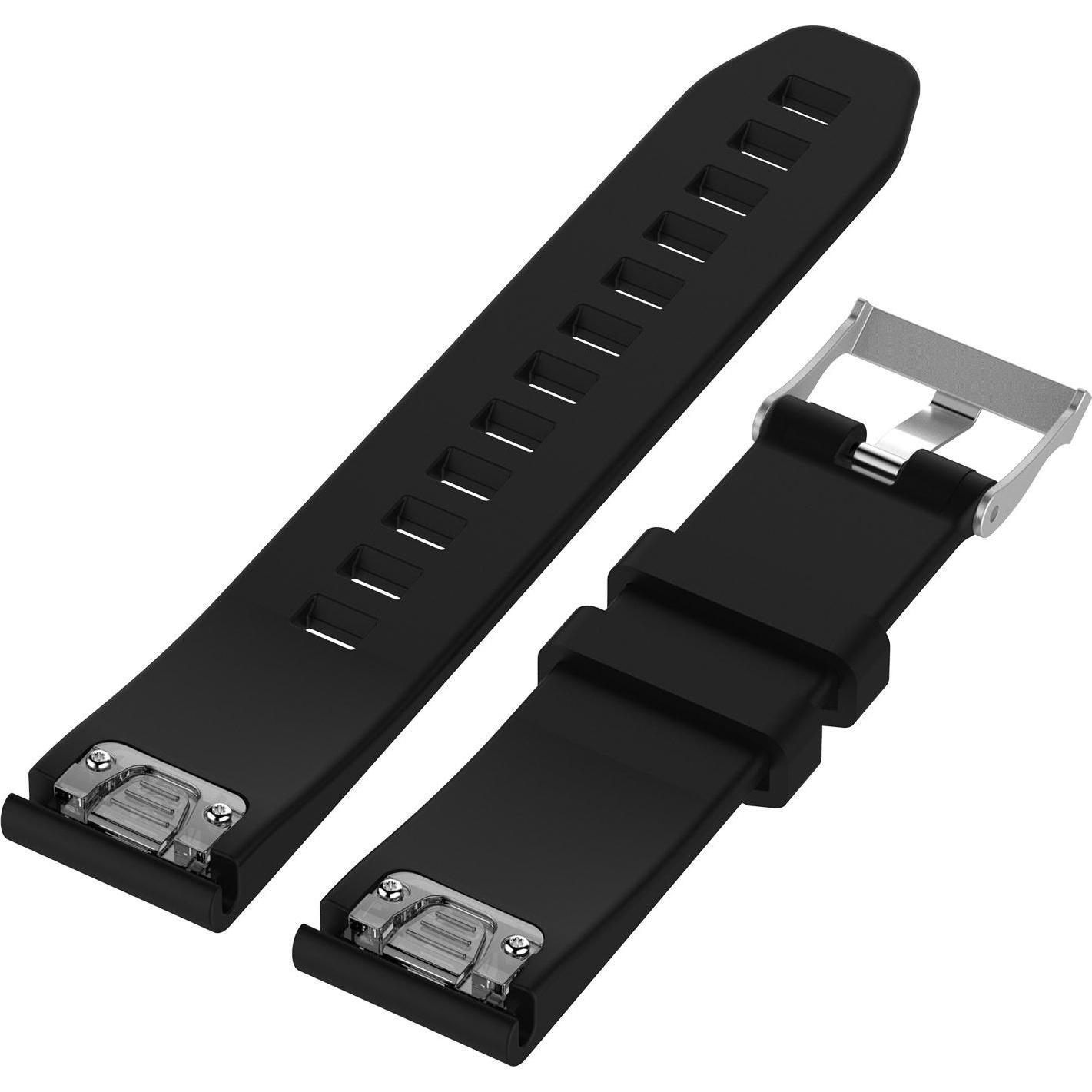 Thumbnail - Strap-it Silikonarmband (26 mm, Silikon, fenix 5X, fenix 6X), Uhrenarmband, Schwarz
