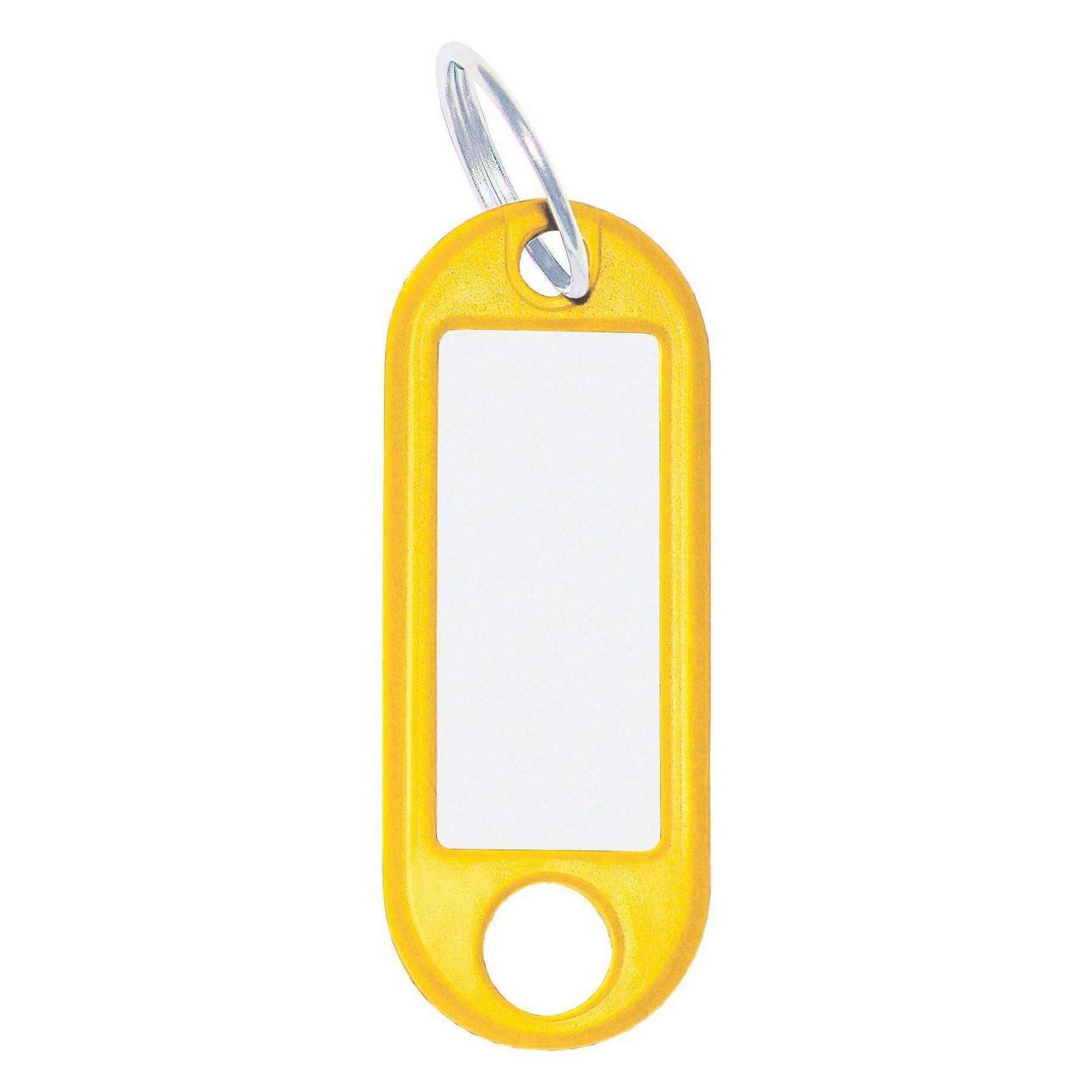 Wedo, Unisex, Sleutelhanger, Sleutelhanger 18 mm met ring, geel, 100 stuks, Geel