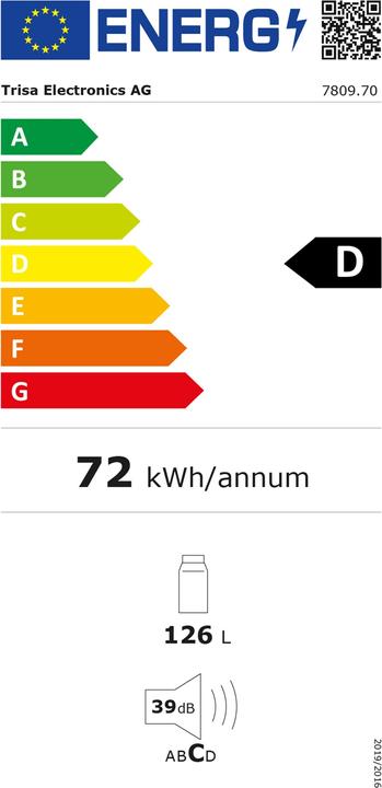 Label énergétique Trisa Kühlschrank 126 L (126 l)