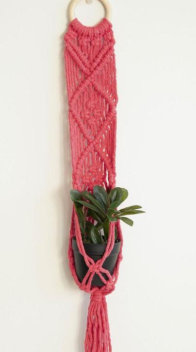 Actual product image Hoooked Craft set macramé flower hanging basket Bali coral