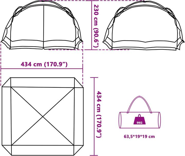 Produktbild vidaXL Moskitonetz-Zelt (8.96 kg)