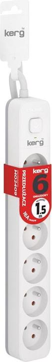 Produktbild HSK Kerg M02409 6 Steckdosen mit Erdung - 1 5m Steckdosenleiste mit 3x1 5mm2 Kabel 16A (10 m)