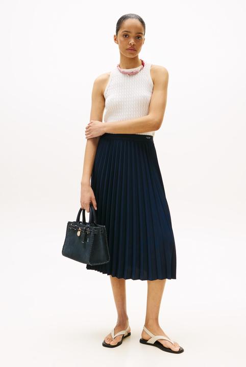 Produktbild Tommy Hilfiger Fluid Pleated Pull On Midi Skirt (42)