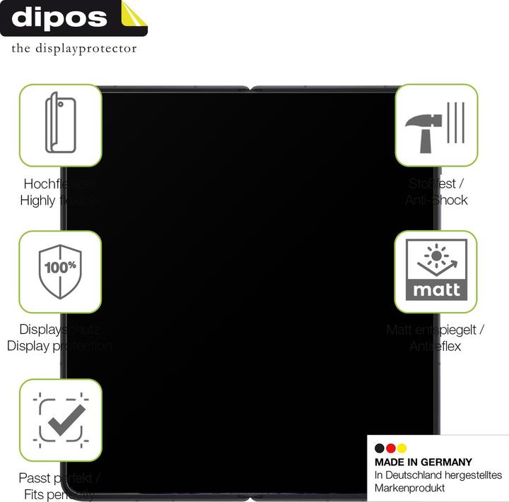 Produktbild Dipos Full Cover Schutzfolie Matt (1 Stück, Oppo Find N)