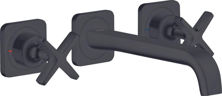 Actual product image Axor 3-hole basin mixer CITTERIO E with ros. u ZAG matt black
