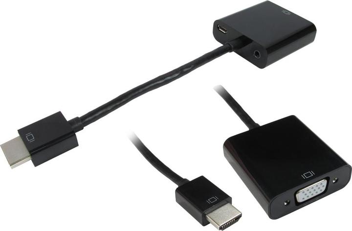 Actual product image Cables Direct HDMI TO SVGA ADAPTOR VGA+3.5 SOCKET+