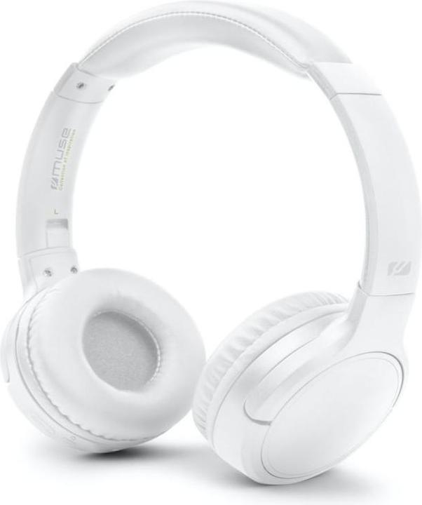 Muse Bluetooth Stereo Headphones M-272 BTW On-ear, Wireless, White (Senza fili)