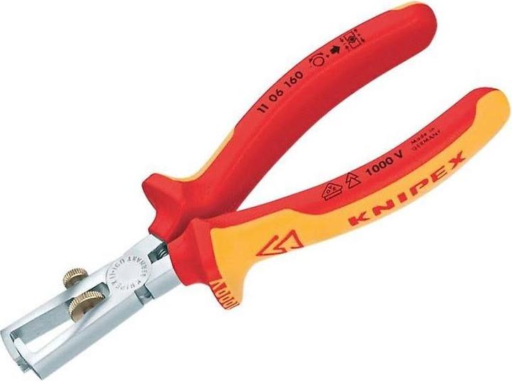 Actual product image Knipex Insulation Stripper with opening spring, universal 11 06 160 SB (160 mm)