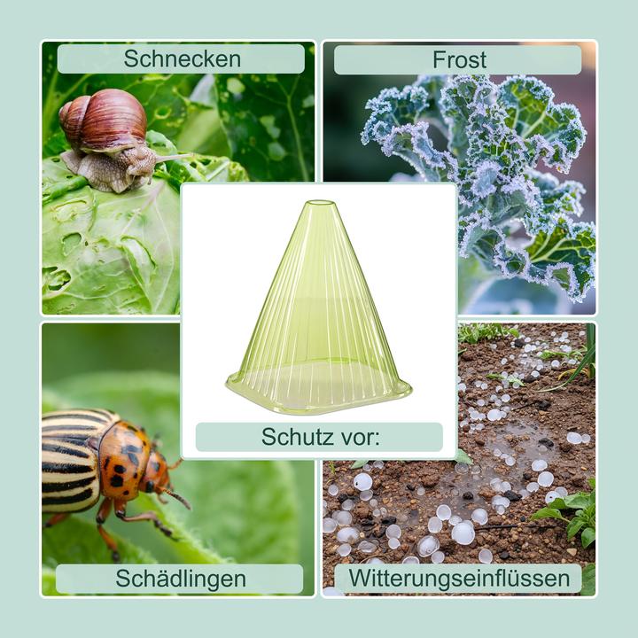 Produktbild Relaxdays Pflanzenhut Schnecken im Set