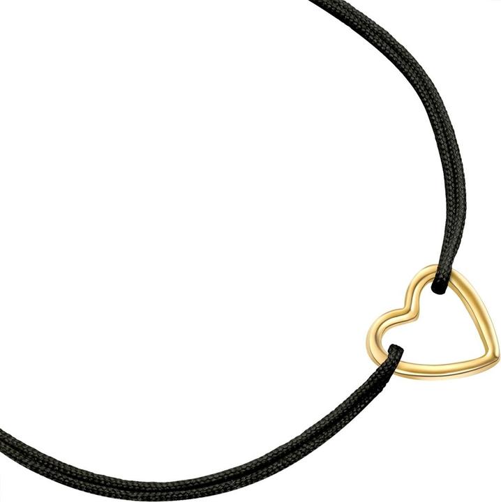 Produktbild Glanzstücke München Textilarmband Herz - 36424 (22 cm, Sterling Silber)