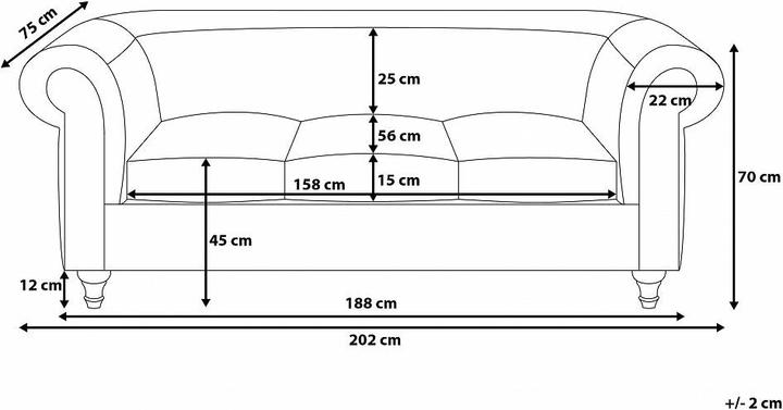 Actual product image Beliani Chesterfield (Chesterfield)