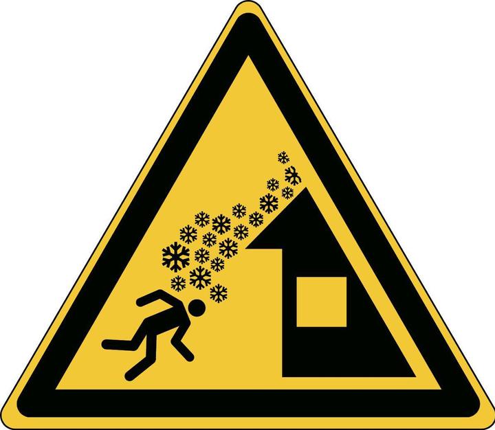 Produktbild Brady Warnung vor Dachlawine - Sicherheitsschild - ISO7010