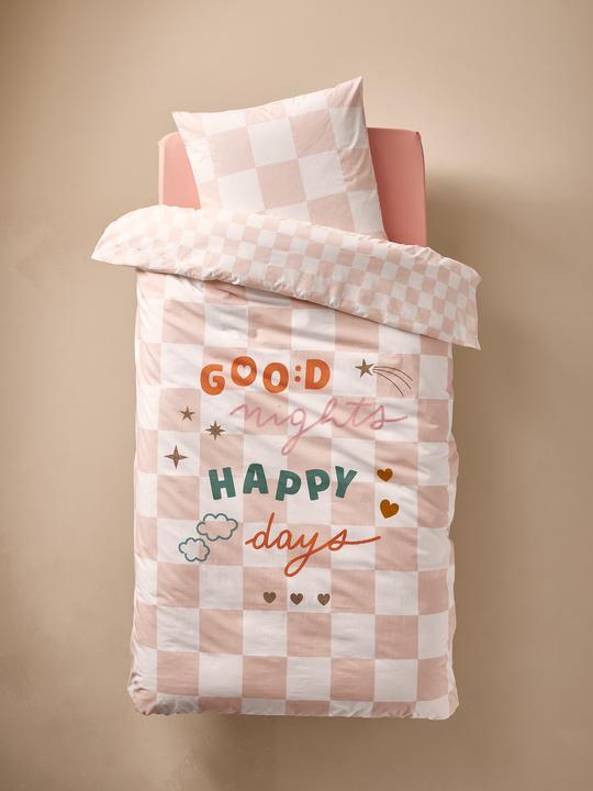 Image du produit Vertbaudet Kinder Bettwäsche-Set GOOD VIBES mit Recycling-Baumwolle