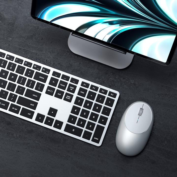 Produktbild Satechi Slim X3 Multisync Backlit Alu BT Keyboard (Mac) (CH, Kabelgebunden, Kabellos)