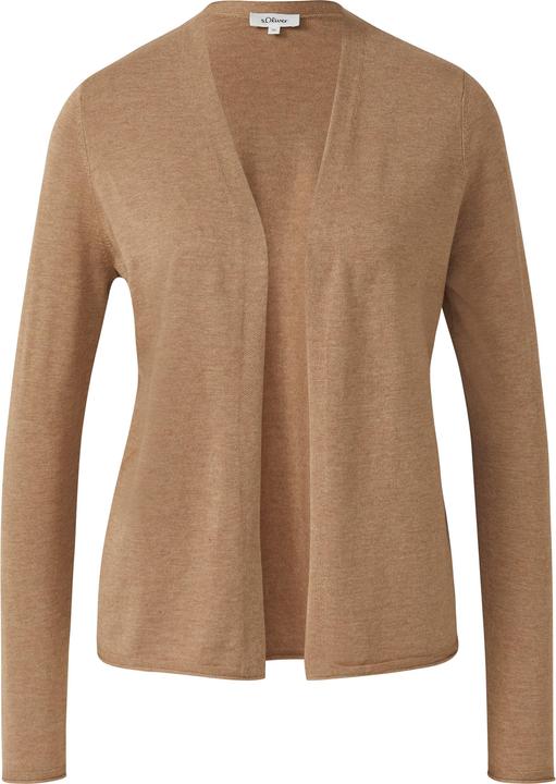 Produktbild s.Oliver Strickjacke Feinstrickjacke mit Rollkante am Saum (42)