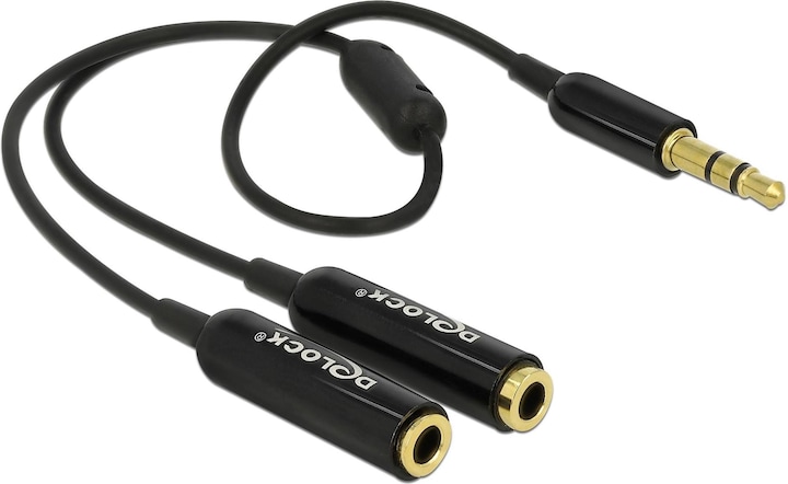 Produktbild Delock 3.5mm – 2x 3.5mm (0.25 m, 3.5mm Klinke (AUX))
