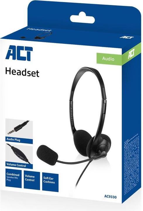 Actual product image ACT Headset with 3.5mm audio jack (Cable)