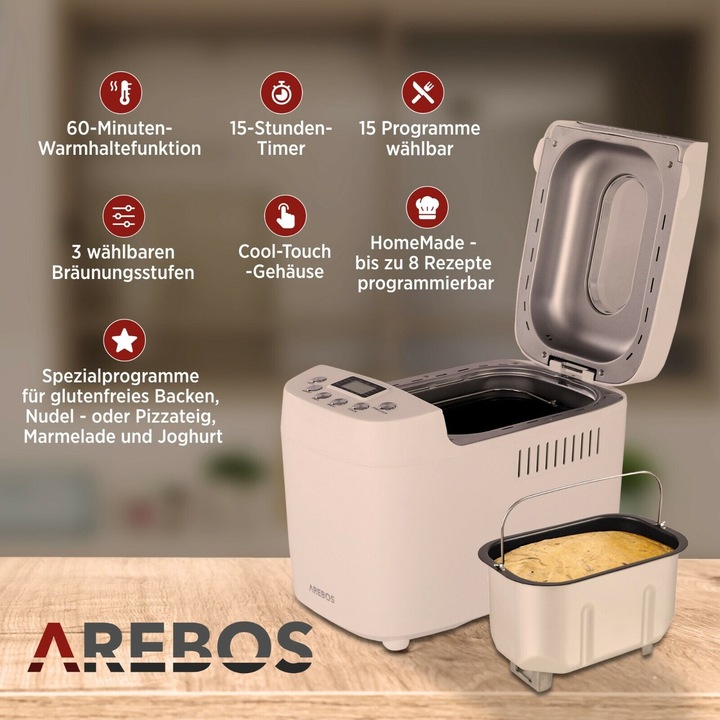 Immagine prodotto Arebos Macchina del pane
