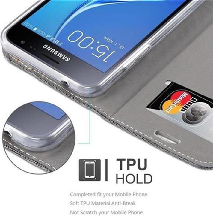 Produktbild Cadorabo Book Jeans Optik Cover (Samsung Galaxy J3 (2016))
