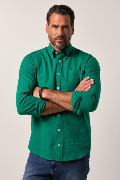 Produktbild JP1880 Hemd, Langarm, Leinenmix, Buttondown-Kragen, Modern Fit (6XL)
