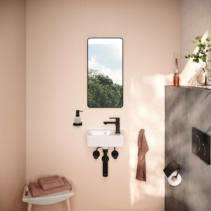 Actual product image hansgrohe Xanuia Q wash hand basin, 1 tap hole, with overflow, 360x250mm, white (250 mm, 360 mm)