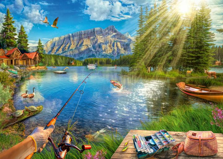 Actual product image Ravensburger Puzzle Life At The Lake 1000p (12000877) (1000 pieces)