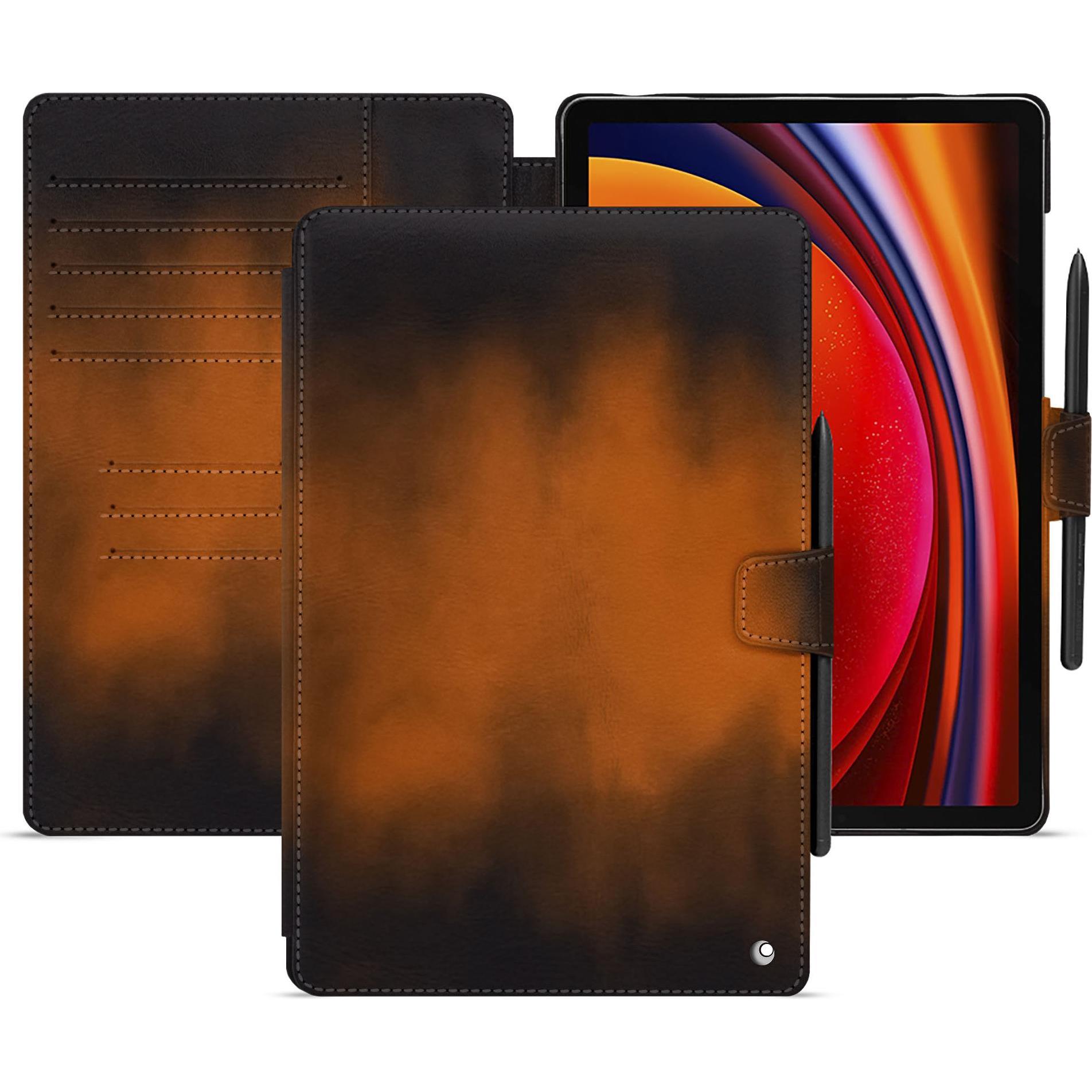 Noreve Lederschutzhülle Samsung Galaxy Tab S9 (Galaxy Tab S9), Tablet Hülle, Braun